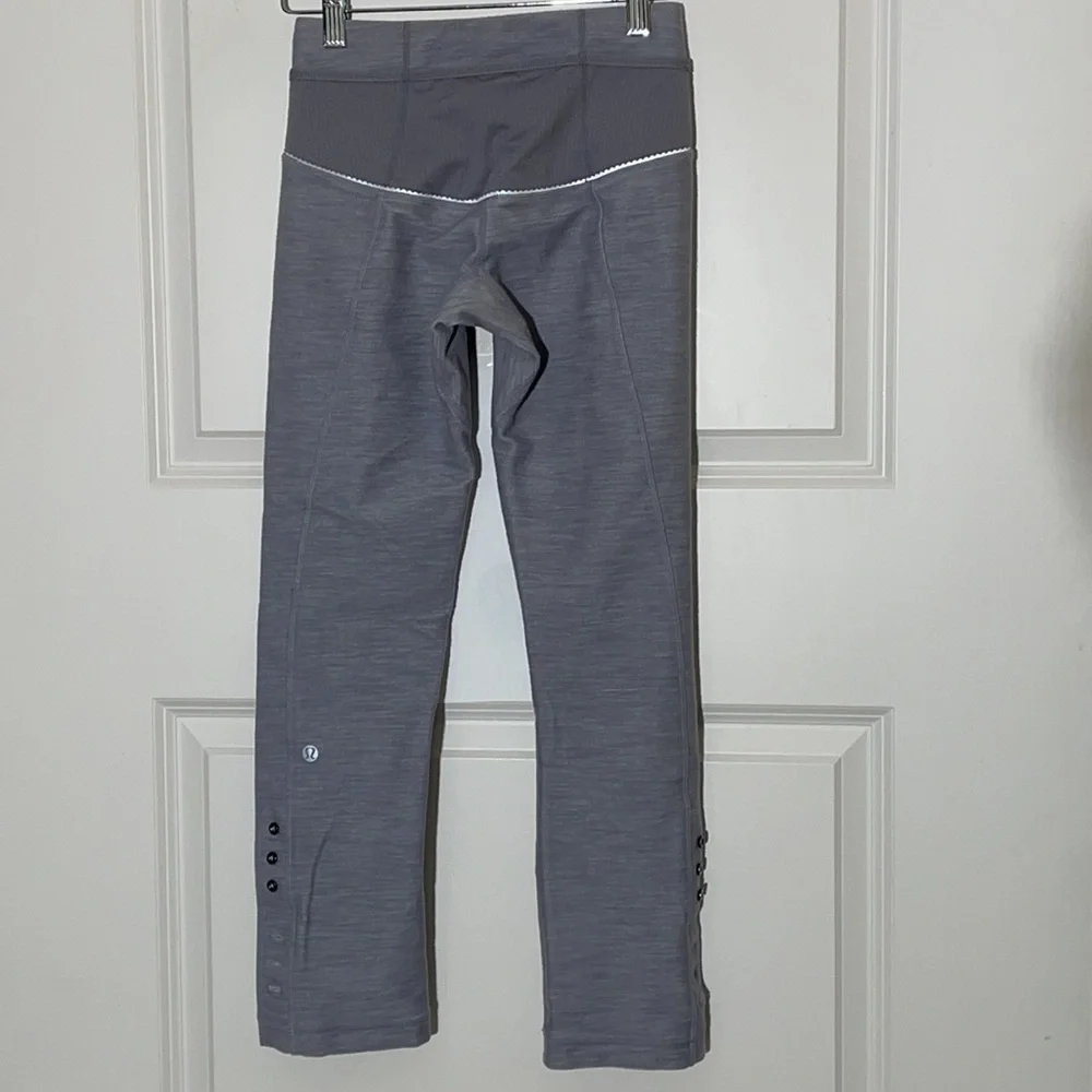 Lululemon Ride On Crop Grey Denim Pants 2 Workout
